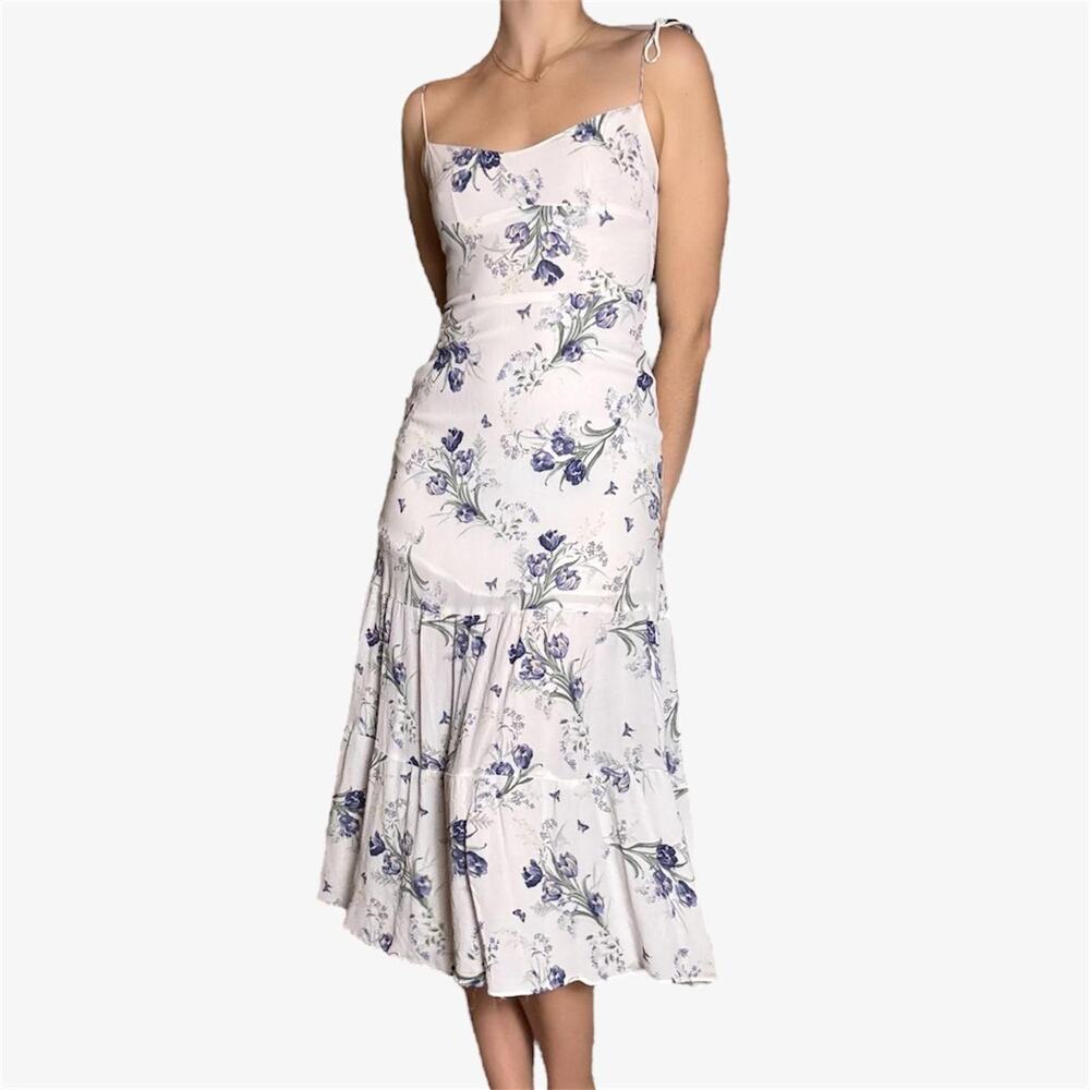 Reformation emmie dress white floral boho